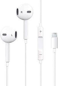 wired earphones for iphone, headphones with microphone and volume control, microphone headset compatible with iphone 14/13/12/11 pro max xs/xr/x/7/8 plus plug and play