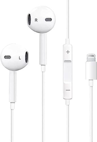 Wired Earphones for iPhone, Headphones with Microphone and Volume Control, Microphone Headset Compatible with iPhone 14/13/12/11 Pro Max Xs/XR/X/7/8 Plus Plug and Play