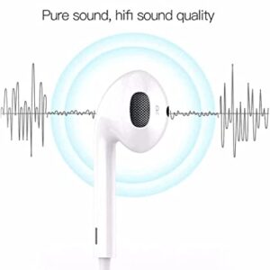 Wired Earphones for iPhone, Headphones with Microphone and Volume Control, Microphone Headset Compatible with iPhone 14/13/12/11 Pro Max Xs/XR/X/7/8 Plus Plug and Play