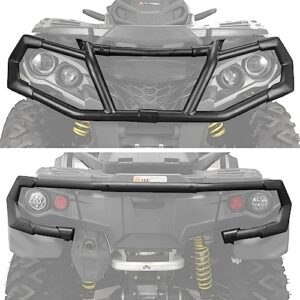 a & utv pro front & rear bumper kit for for can am outlander g2 450 500 570 650 800 850 1000 max 2012-2022, heavy duty combined brushguard bumper protector accessories, replace oem#715004837,715004920