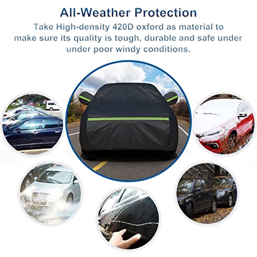 BIGACOVER for Porsche Cayenne Car Cover Waterproof, All Weather Outdoor Full Car Covers Windproof Heavy Duty Protection Custom Fit for 2009-2022 Porsche Cayenne