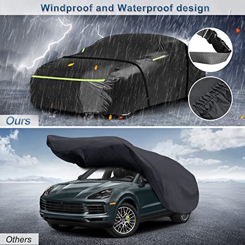 BIGACOVER for Porsche Cayenne Car Cover Waterproof, All Weather Outdoor Full Car Covers Windproof Heavy Duty Protection Custom Fit for 2009-2022 Porsche Cayenne