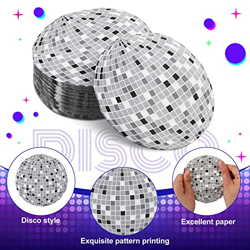Colarr 100 Pcs Disco Ball Napkins Disposable Disco Party Cocktail Napkins 70's Party Beverage Napkin for 70s 80s 90s Birthday Wedding Party Decoration Supplies, 2 Ply, 5 x 5 inches