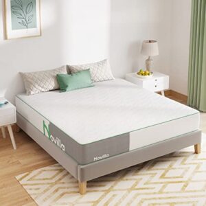 novilla king mattress, 10 inch gel memory foam mattress king size for cooling sleep & pressure relief, medium firm with breathable bamboo cover, mattress in a box, lullaby