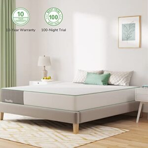 Novilla King Mattress, 10 Inch Gel Memory Foam Mattress King Size for Cooling Sleep & Pressure Relief, Medium Firm with Breathable Bamboo Cover, Mattress in a Box, Lullaby