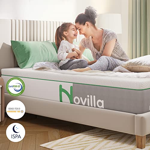 Novilla King Size Mattress, 12 Inch Gel Memory Foam King Mattress for Cooling Sleep & Pressure Relief, Medium Soft with Motion Isolation, Mattress in a Box, Lullaby