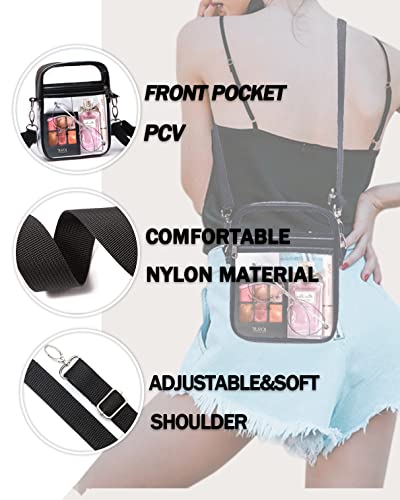 LXCCXM Clear Bag Stadium Approved - Clear Crossbody Bag for Women and Men Purse Bag for Concerts Sports Events