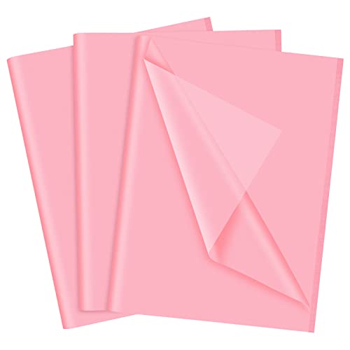 NEBURORA Pink Tissue Paper for Gift Bags 60 Sheets Pink Wrapping Tissue Paper Bulk 14 X 20 Inch Hot Pink Packaging Paper for Gift Wrap Filler Art Crafts DIY Birthday Wedding Baby Shower (Pink)