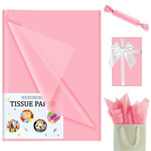 NEBURORA Pink Tissue Paper for Gift Bags 60 Sheets Pink Wrapping Tissue Paper Bulk 14 X 20 Inch Hot Pink Packaging Paper for Gift Wrap Filler Art Crafts DIY Birthday Wedding Baby Shower (Pink)