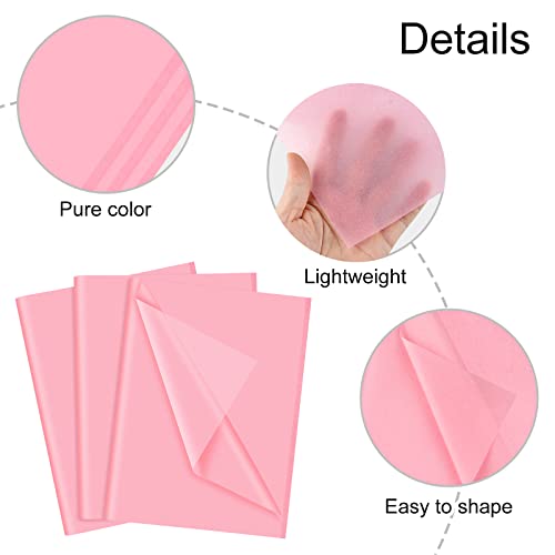 NEBURORA Pink Tissue Paper for Gift Bags 60 Sheets Pink Wrapping Tissue Paper Bulk 14 X 20 Inch Hot Pink Packaging Paper for Gift Wrap Filler Art Crafts DIY Birthday Wedding Baby Shower (Pink)