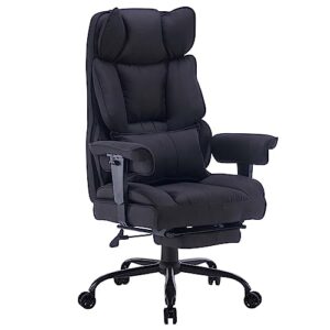 efomao desk office chair big high back chair fabric computer chair managerial executive swivel chair with lumbar support,armrest and cushion height adjustable black chairs …