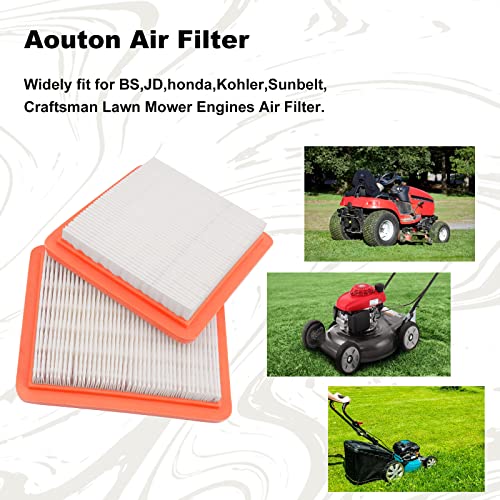 Aouton 17211-ZL8-003 17211-ZL8-023 Air Filter for Honda Gc135 Gcv135 Gc160 Gcv160 Gc190 Gcv135 Gcv190 Kohler XT149 XT173 XT650 XT675 Troy-Bilt Push Lawn Mower Air Cleaner (2PCS)