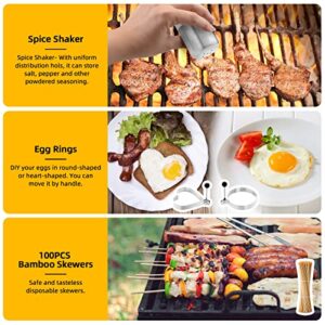 139PCS Griddle Accessories Kit, AIKWI Flat Top Griddle Grill Tools Set for Blackstone and Camp Chef, Upgrade Grill BBQ Spatula Set, Included Cheese Melting Dome, Turner & More Outdoor Cooking Tools