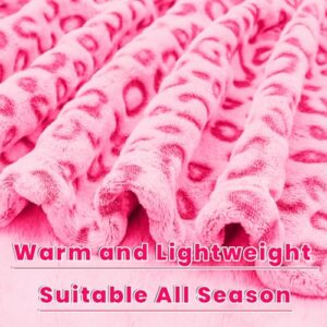 Warm Blanket Pink Soft Fleece Blankets Throw Blankets for Bed