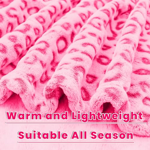 Warm Blanket Pink Soft Fleece Blankets Throw Blankets for Bed