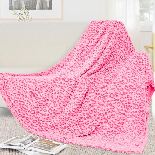 Warm Blanket Pink Soft Fleece Blankets Throw Blankets for Bed