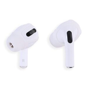 acous design purest pro silicone earbuds covers anti-slip sport replacement ear tips enhance sound quality compatible with apple airpods 3, airpods pro 1 & 2 for workouts (pure white)