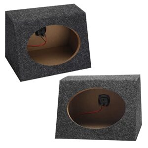 bbto 2 pieces angled style car audio speaker box 6 x 9 inch car audio enclosures sturdy constructed truck speaker box for home vehicle car subwoofer sound supplies