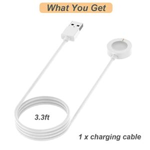 Charger for Fossil Gen 4, Gen 5, Gen 5E, Gen 6 & Charging Cable for Michael Kors Gen 4 5 5E 6 Smart Watch (3.3ft/1m, White)