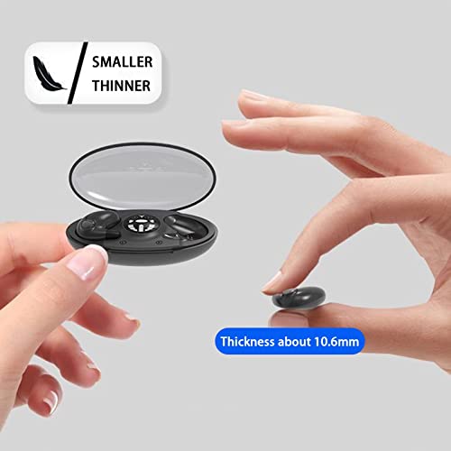 JIFOVER Invisible Sleep Wireless Earphone Ipx5 Waterproof,Double Noise Cancelling,True Wireless Invisible Earbuds Sense-Free to Wear Bluetooth 5.3,2023 New Sleep Earbuds Invisible (Black)