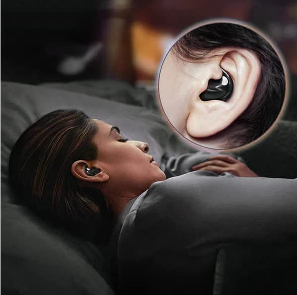 JIFOVER Invisible Sleep Wireless Earphone Ipx5 Waterproof,Double Noise Cancelling,True Wireless Invisible Earbuds Sense-Free to Wear Bluetooth 5.3,2023 New Sleep Earbuds Invisible (Black)