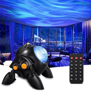 oaeblle star projector, galaxy light projector for bedroom, remote control white noise bluetooth speaker aurora projector, night lights for kids room, adults home theater, party, living room