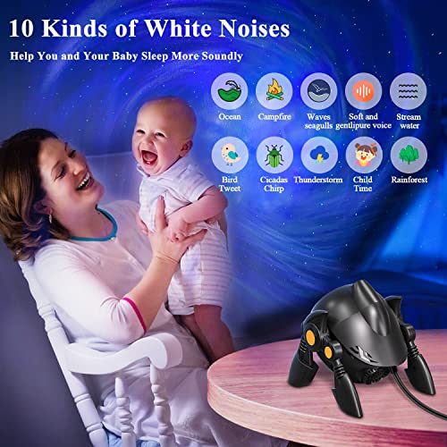 OAEBLLE Star Projector, Galaxy Light Projector for Bedroom, Remote Control White Noise Bluetooth Speaker Aurora Projector, Night Lights for Kids Room, Adults Home Theater, Party, Living Room