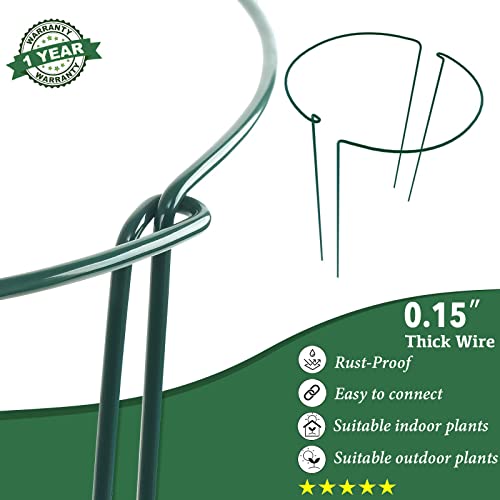 4 Pack Plant Support Stake Kit - Strong, Rust-Proof, and Durable Plant Cage, Hydrangea Support Cage, Peony Support, Peony Cage, Plant Support Cage, and Plant Stake for Indoor and Outdoor Plants