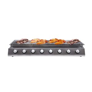 8 burner portable outdoor bbq grill large stainless steel patio garden barbecue grill outdoor party grill commercial adjustable height