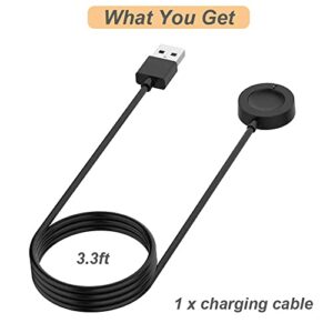 Charger for Fossil Gen 4, Gen 5, Gen 5E, Gen 6 & Charging Cable for Michael Kors Gen 4 5 5E 6 Smart Watch (3.3ft/1m, Black)