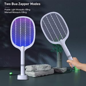 imirror Bug Zapper Racket, 2 in 1 Rechargeable Electric Fly Swatter Mosquito Zapper Swatter