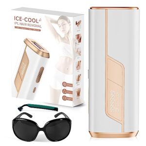 Permanent IPL Hair Removal Device, Painless Laser Hair Removal with Ice Cooling System for Women Men, 3 IN 1 More Than A Hair Removal Device, 9 Levels, 2 Modes, 999900 Flashes IPL Hair Remover Machine