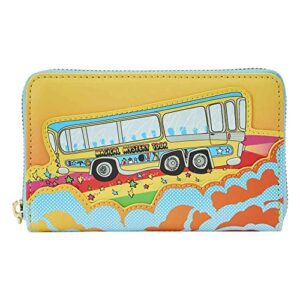 loungefly the beatles magical mystery tour bus zip around wallet