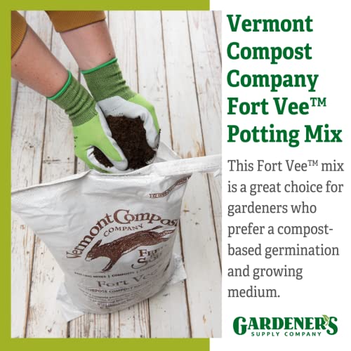 Vermont Compost Company Fort Vee - Organic Potting Soil Mix | High-Nutrient Compost-Based Potting Soil for Indoor & Outdoor Container Seed Starting, Plants & Vegetables Organic Gardening | 40 Quarts