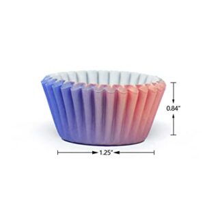 Mini Cupcake Liners Cupcake Cups 300-Count Food Grade Green Orange Gradient Design Cupcake Papers Baking Cups Cupcake Wrappers(Small Size) qiqee