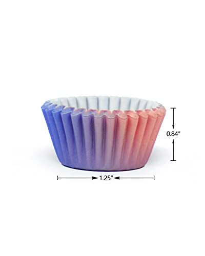 Mini Cupcake Liners Cupcake Cups 300-Count Food Grade Green Orange Gradient Design Cupcake Papers Baking Cups Cupcake Wrappers(Small Size) qiqee