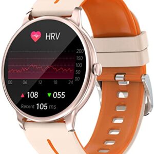 HYSTORM Health Smart Watches for Women, 1.43" AMOLED Always-on Display Fitness Tracker Smart Watch with Bluetooth Call, 8 Health Apps Blood Glucose HRV Monitor Waterproof Smartwatch for Android iOS