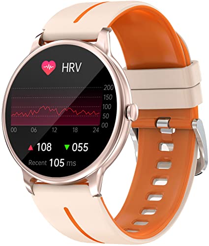 HYSTORM Health Smart Watches for Women, 1.43" AMOLED Always-on Display Fitness Tracker Smart Watch with Bluetooth Call, 8 Health Apps Blood Glucose HRV Monitor Waterproof Smartwatch for Android iOS