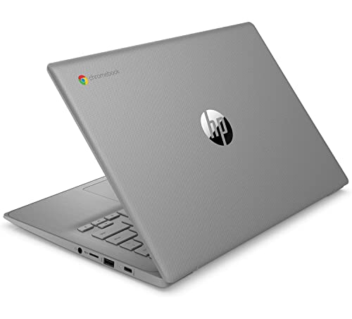 HP Chromebook 14a-ne0013dx 14-inch HD Laptop Intel Celeron N4120 4GB RAM 64GB eMMC, Chrome OS, Gray (Renewed)