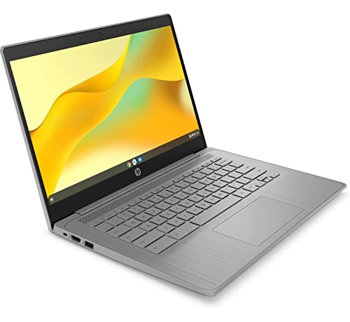 HP Chromebook 14a-ne0013dx 14-inch HD Laptop Intel Celeron N4120 4GB RAM 64GB eMMC, Chrome OS, Gray (Renewed)