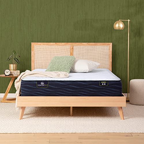 Serta - iComfortECO S20GL Plush 13.25" Queen Hybrid Smooth Top Mattress, Cooling, Pressure Relief, Utilizing Recycled and Plant-based Material, 100 Night Trial, CertiPUR-US Certified