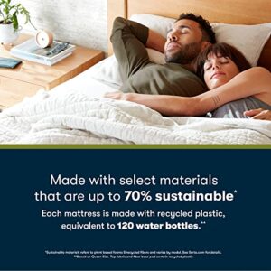 Serta - iComfortECO S20GL Plush 13.25" Queen Hybrid Smooth Top Mattress, Cooling, Pressure Relief, Utilizing Recycled and Plant-based Material, 100 Night Trial, CertiPUR-US Certified