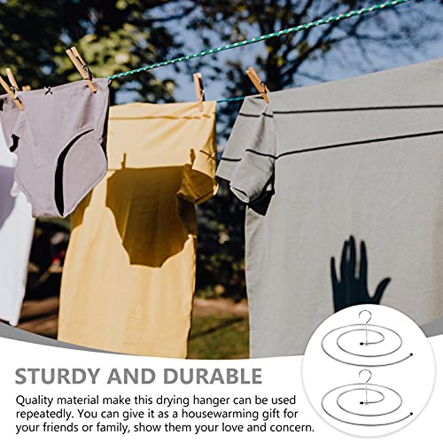 Garneck Outdoor Rug 2Pcs Spiral Shaped Drying Rack Stainless Steel Quilt Storage Hanger Drying Rack Laundry Hanger Bed Sheet Rack Blanket Hanger for Coverlet Scarf Bath Towel Clothes Rack