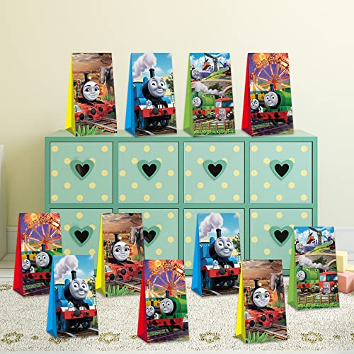 xiaoma 12 pcs Thomas Party Party Gift Boxes,Thomas Themed Gift Boxes, Candy boxes, Party Favors Perfect for Kids Games Decorations Favors.