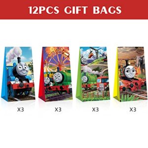 xiaoma 12 pcs Thomas Party Party Gift Boxes,Thomas Themed Gift Boxes, Candy boxes, Party Favors Perfect for Kids Games Decorations Favors.