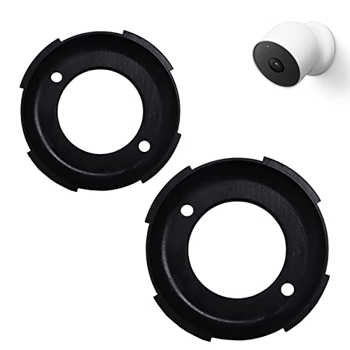 TEYOUYI Mounting Plate for Google Nest Camera Replacement Part for Nest Cam Outdoor Battery Locking Collar Accessory for Nest Cam Outdoor 2PCS Black…