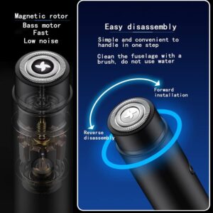 Mini Shaver Portable Electric Shaver, Electric Razor for Men, USB Rechargeable Shaver Easy One-Button Use for Home,Car,Travel