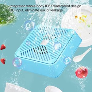 Mini USB Ultrasonic Dishwasher, Portable USB Dish Washing Machine Cleaner Wshing Tools for Dishware Fruit Vegetable, Compact Turbo Washer for Home Kitchen Apartment (Blue)