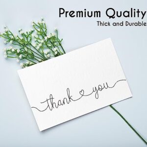 SPEBE Thank You Cards with Kraft Envelopes and Stickers, Bulk Pack of 20, Elegant 4x6-inch Design Modern & Minimalist , Large Thank You Notes for Wedding,Bridal Shower, Business, Baby Shower, Small Business,Funeral, Graduation