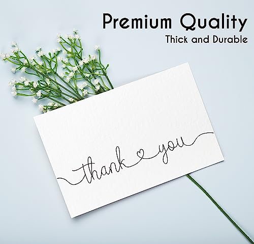 SPEBE Thank You Cards with Kraft Envelopes and Stickers, Bulk Pack of 20, Elegant 4x6-inch Design Modern & Minimalist , Large Thank You Notes for Wedding,Bridal Shower, Business, Baby Shower, Small Business,Funeral, Graduation